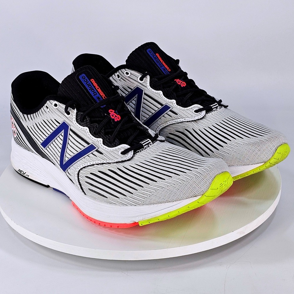 New Balance 890v6 Running Shoes White Black Blue W890WB6 Womens 10 Wide D